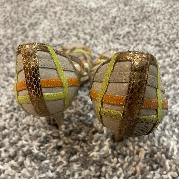 BCBGirls bright and beautiful shoes heels open summer us size 9 Genuine Leather - Picture 2 of 6